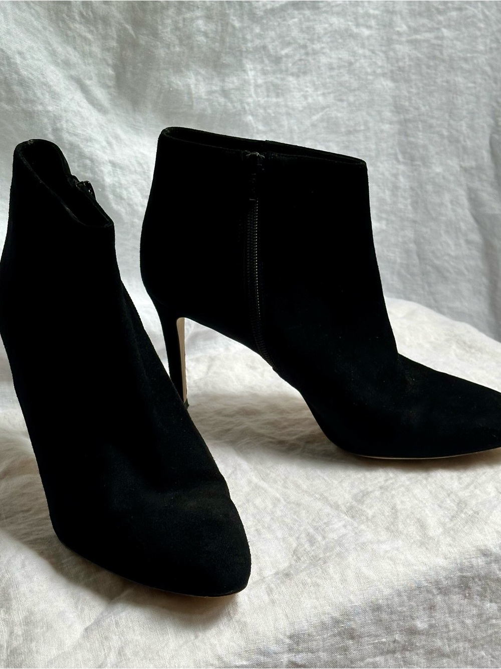 J. Crew Collection Metropolitan Black Suede Italian Zip Ankle Boots 9